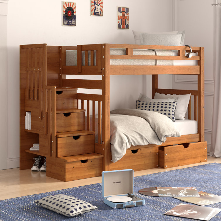 Harriet Bee Langley Solid Wood Futon Bunk Bed by Harriet Bee & Reviews